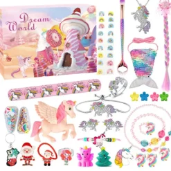 2023 Amazon Julkalender Nedräkning Blind Box Enhörning Is och Snö Ornament Flickor Semestergåva Leksaker XT-97 Is och Snö Blind Box 350g><noscript><img width=