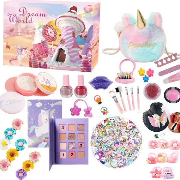 2023 Amazon Julkalender Nedräknings Blind Box Enhörning Is och Snö Ornament Flickor Semestergåva Leksak XT-86-1 Unicorn Blind Box 423g—PA> Smink