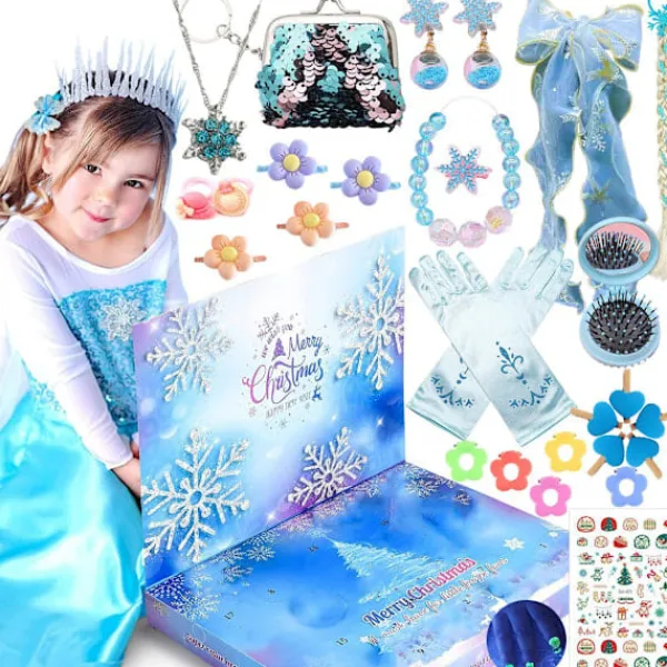 2023 Amazon Julkalender Nedräknings Blind Box Enhörning Is och Snö Ornament Flickor Semestergåva Leksak XT-86-1 Unicorn Blind Box 423g—PA> Smink