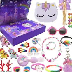 2024 Amazon Julkalender Nedräkning Blind Box Enhörning Is och Snö Ornament Flickor Semestergåva Leksaker><noscript><img width=