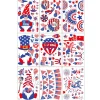 9 Ark 4 juli Fönsterdekaler PVC Patriotiska Amerikanska Flagga Statiska Klistermärken Dubbelsidiga Självständighetsdagen Dekaler> Smink