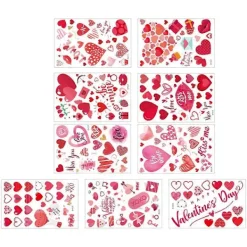9 Ark Alla Hjärtans Dag Fönsterglas Dekaler Kärlekstema Glasdekaler Heminredning><noscript><img width=