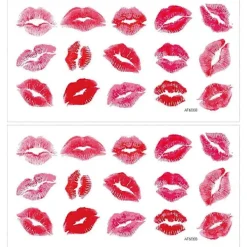 2 ark Alla hjärtans dag-tema väggdekor DIY Romantisk läppform Dekal Hem Bakgrund Dekoration> Smink