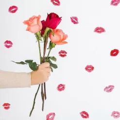 2 ark Alla hjärtans dag-tema väggdekor DIY Romantisk läppform Dekal Hem Bakgrund Dekoration><noscript><img width=