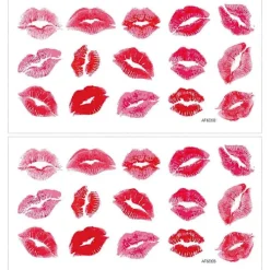 2 ark Alla hjärtans dag-tema väggdekor DIY Romantisk läppform Dekal Hem Bakgrundsdekor> Smink