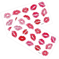 2 ark Alla hjärtans dag-tema väggdekor DIY Romantisk läppform Dekal Hem Bakgrundsdekor> Smink