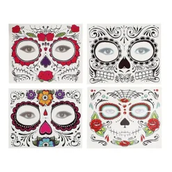 12 Ark Halloween Ansiktsdekaler Roliga Dekorationsdekaler För Festival Dans Samling> Smink
