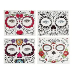 12 Ark Halloween Ansiktsklistermärken Roliga Dekor Klistermärken För Festival Dans Samling> Smink