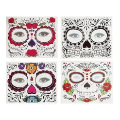 12 ark Halloween ansiktsklistermärken Roliga dekorklistermärken för festivaldanssamling> Smink