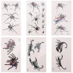 18 Ark Horror-klistermärken Konstiga Klistermärken Dekaler> Smink