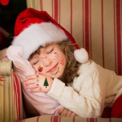 20 Ark Jul-Tatueringar för Barn/Tillfälliga Kvinnors Festdekoration, Juldekaler><noscript><img width=