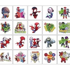 20 Ark Marvel Spidey And His Amazing Friends Tillfälliga Tatueringsdekaler Födelsedagsfesttillbehör Anime Cartoon Falska Tatueringsdekaler Festpresenter Fo | Fyndiq> Smink