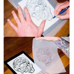 25 ark med tatueringsöverföringspapper, tatueringsstencils kalkerpapper><noscript><img width=