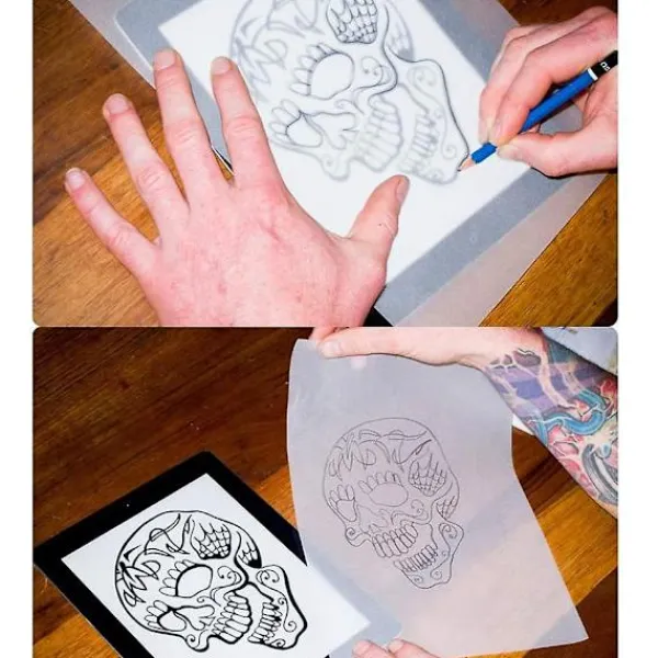 25 ark med tatueringsöverföringspapper, tatueringsstencils kalkerpapper> Smink