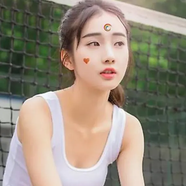 9 ark Regnbågsdekaler> Smink