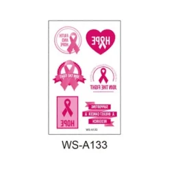 10 Ark Rosa Band Mönster Kroppsdekal Vattentät Offentlig Reklam Klistermärken Tatueringar Dekorativ Dekal> Smink