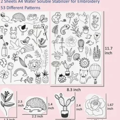 SmåDelar 2 ark sömnads- och roderipapper, handsömnadsstailisator> Smink