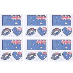 25 Ark Vattentäta Nationalflaggsdekaler Tillfälliga Engångs Ekologiska Tatueringar Nationalflaggsdekal För Sport S (australien)-yuhao> Smink