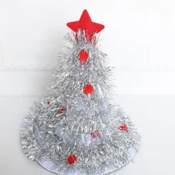 45 cm Grön och Röd Belyst Unisex Vuxen Julgran Hatt Kostymtillbehör - One Size> Huvudbonader