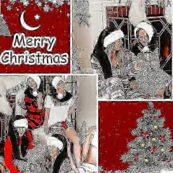 150 cm Julhattar för vuxna, Lång Deluxe Sammet Julhatt, Unisex Sammet Bekväm Julfesthatt med Tjock Klassisk Päls><noscript><img width=