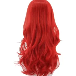 75 cm Lång Röd Lockig Peruk för Kvinnor, Lång Röd Cosplay Peruk för Fest Cosplay Halloween Anime (C-Röd), 75 cm><noscript><img width=