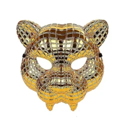 FJORD 20 cm VIP Kund Gäst Chef Mask Gyllene Leopard Halloween Tiger Vuxen Party Rekvisita kompatibel med Man Cosplay> Masker
