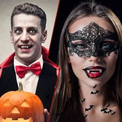 FMYSJ 4 Delar Infällbara Vampyrtänder Kit Teleskopiska Tänder Huggtänder Hängslen Falska Tandproteser Med Halloween Party Huggtänder (3st Normal), Halloween Orname (FMY) | Fyndiq><noscript><img width=