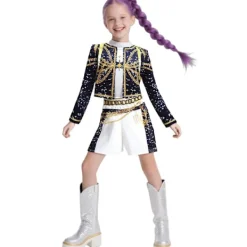 2025 Demon Hunter K-Pop Kostym | Halloween Outfit Kvinnor Barn Cosplay cm Perfekt Zoe 2-piece set><noscript><img width=