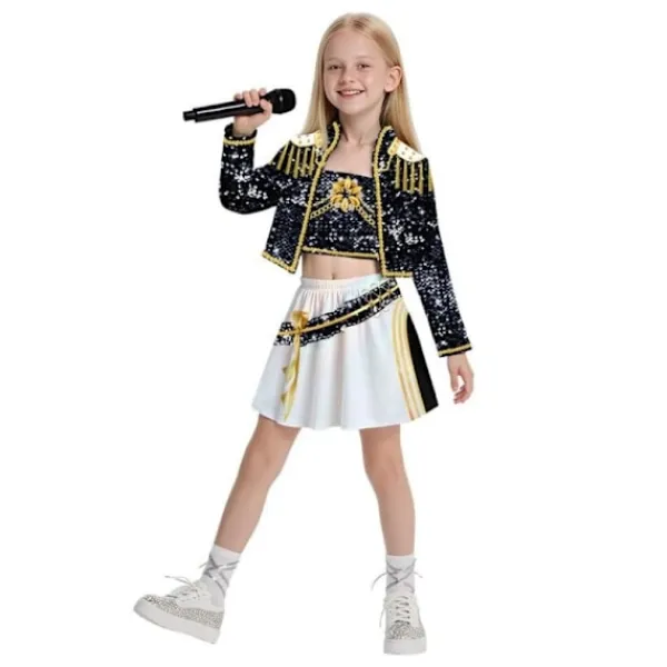 2025 Demon Hunter K-Pop Kostym | Halloween Outfit Kvinnor Barn Cosplay Ankelring Ankelring-FM- 150cm> Tillbehör