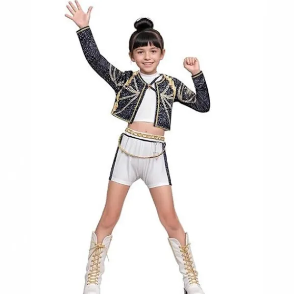 2025 Demon Hunter K-Pop Kostym | Halloween Outfit Kvinnor Barn Cosplay Ankelring-XS8- 150cm> Tillbehör