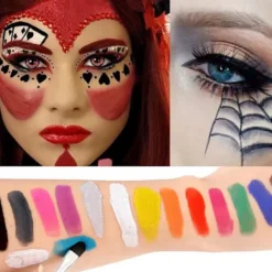 15 färger ansikte kroppsmålning Make Up Tool Set Halloween> Smink