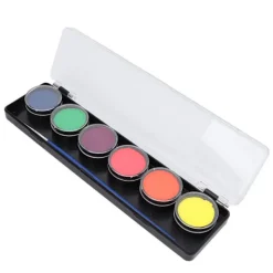 6 Färger Ansikte Kroppsmålning Kit Vattenbaserad Säker Hög Mättnad Halloween Smink 24g><noscript><img width=