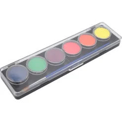 6 Färger Ansikte Kroppsmålning Kit Vattenbaserad Säker Hög Mättnad Halloween Smink 24g><noscript><img width=