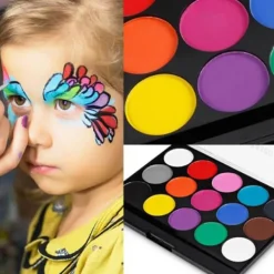 15 färger ansikts- och kroppsmålning Makeupverktyg Set Halloween> Smink