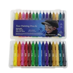 16 Färger Ansiktsfärg Säkerhet Ansikts- och Kroppskritor Push-pull Kritor Människokroppsmålningspennor för Superbowl Party Tillbehör _Billiga gåvor | Fyndiq> Smink