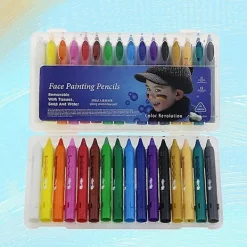 16 Färger Ansiktsfärg Säkerhet Ansikts- och Kroppskritor Push-pull Kritor Kroppsmålningspennor för Superbowl Party Tillbehör _Överraskningsg | Fyndiq> Smink