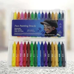 16 Färger Ansiktsfärg Säkerhet Ansikts- och Kroppskritor Push-pull Kritor Kroppsmålningspennor för Superbowl Party Tillbehör _Överraskningsg | Fyndiq><noscript><img width=