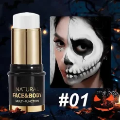 12 Färger Ansiktsmålningsstift, Täckande Kroppsmålningsstift för Vuxna Barn Halloween Cosplay SFX Häxsmink, Vattentätt Ögonpennstift><noscript><img width=