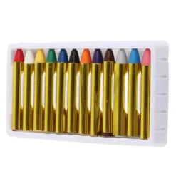 12 Färger Kropp Ansikte Målarpinnar Kritor Set Färgglada Målarpennor> Smink