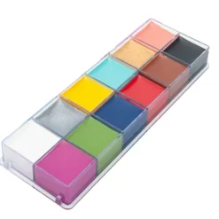 12 Färger 100ml Vattenbaserad Snabbtorkande Kroppsmakeup Palett Professionell Kosmetisk DIY för Fest> Smink