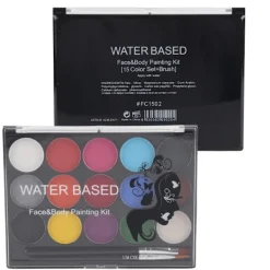 15 Färger Sminkset Ansikte Kropp Giftfri Vattenlöslig Målningsverktyg> Smink