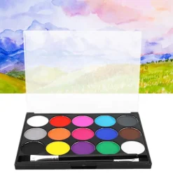 15 Färger Sminkset Ansikte Kropp Giftfri Vattenlöslig Målningsverktyg><noscript><img width=