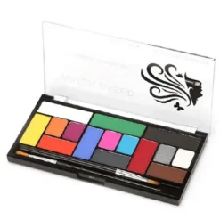 15 färger vattenbaserad sminkpalett professionell kroppsmålning sminkpalett för Halloween><noscript><img width=