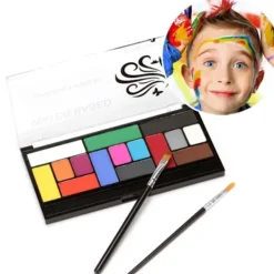 15 färger vattenbaserad sminkpalett professionell kroppsmålning sminkpalett för Halloween><noscript><img width=