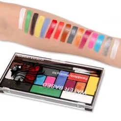 15 färger vattenbaserad sminkpalett professionell kroppsmålning sminkpalett för Halloween><noscript><img width=