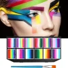 12 färger vattenlöslig regnbåge palett barn's ansikte kropp färg halloween scen makeup> Smink