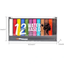 12 Färger VM Halloween Smink Ansiktsfärg Jul Ansiktsfärg><noscript><img width=