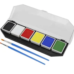 6 Färgers Ansikts- och Kroppsfärgset Vattenlöslig Säker Högpigmenterad Halloween Makeup 60g><noscript><img width=