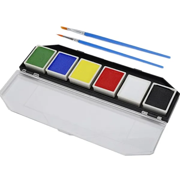 6 Färgers Ansikts- och Kroppsfärgset Vattenlöslig Säker Högpigmenterad Halloween Makeup 60g> Smink