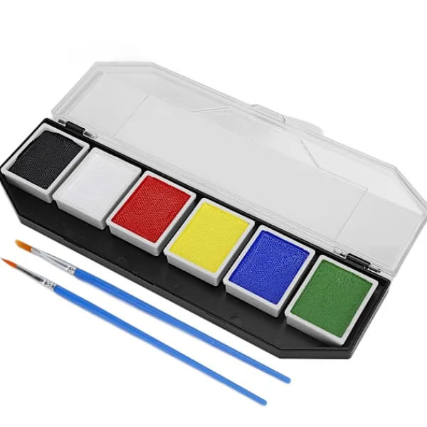 6 Färgers Ansikts- och Kroppsfärgset Vattenlöslig Säker Högpigmenterad Halloween Makeup 60g> Smink